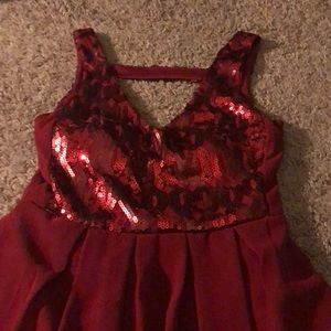 My Michelle red sequin semi formal dress